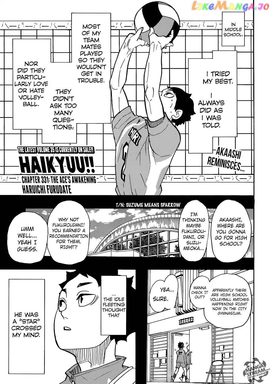 Haikyuu!!, Chapter 331 image 01